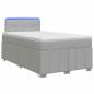 Preview: Boxspringbett mit Matratze Hellgrau 120 x 190 cm Stoff