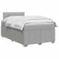 Preview: Boxspringbett mit Matratze Hellgrau 120 x 190 cm Stoff