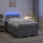 Preview: Boxspringbett mit Matratze Hellgrau 120 x 190 cm Stoff