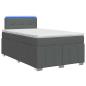 Preview: Boxspringbett mit Matratze Dunkelgrau 120 x 190 cm Stoff