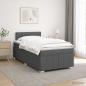 Preview: Boxspringbett mit Matratze Dunkelgrau 120 x 190 cm Stoff