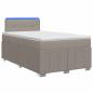 Preview: Boxspringbett mit Matratze Taupe 120 x 190 cm Stoff