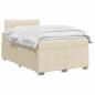Preview: Boxspringbett mit Matratze Creme 120 x 190 cm Stoff