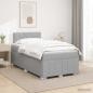 Preview: ARDEBO.de - Boxspringbett mit Matratze Hellgrau 120 x 190 cm Stoff