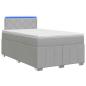 Preview: Boxspringbett mit Matratze Hellgrau 120 x 190 cm Stoff