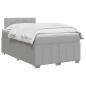 Preview: Boxspringbett mit Matratze Hellgrau 120 x 190 cm Stoff