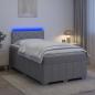 Preview: Boxspringbett mit Matratze Hellgrau 120 x 190 cm Stoff