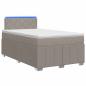 Preview: Boxspringbett mit Matratze Taupe 120 x 190 cm Stoff