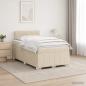 Preview: Boxspringbett mit Matratze Creme 120 x 190 cm Stoff
