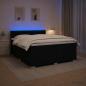 Preview: ARDEBO.de - Boxspringbett mit Matratze Schwarz 140 x 190 cm Stoff