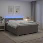 Preview: Boxspringbett mit Matratze Taupe 160 x 200 cm Stoff