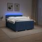 Preview: ARDEBO.de - Boxspringbett mit Matratze mit Kopfteil Blau 160 x 200 cm Stoff