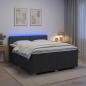 Preview: Boxspringbett mit Matratze Dunkelgrau 180 x 200 cm Stoff