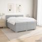 Preview: ARDEBO.de - Boxspringbett mit Matratze Hellgrau 200 x 200 cm Stoff