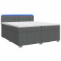 Preview: Boxspringbett mit Matratze Dunkelgrau 200 x 200 cm Stoff