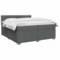 Preview: Boxspringbett mit Matratze Dunkelgrau 200 x 200 cm Stoff