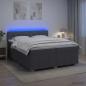 Preview: Boxspringbett mit Matratze Dunkelgrau 200 x 200 cm Stoff
