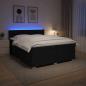 Preview: Boxspringbett mit Matratze Schwarz 200 x 200 cm Stoff