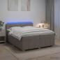 Preview: Boxspringbett mit Matratze Taupe 200 x 200 cm Stoff