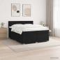 Preview: ARDEBO.de - Boxspringbett mit Matratze Schwarz 200 x 200 cm Stoff