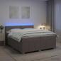 Preview: Boxspringbett mit Matratze Taupe 200 x 200 cm Stoff