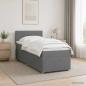 Preview: ARDEBO.de - Boxspringbett mit Matratze Dunkelgrau 80 x 200 cm Stoff