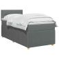Preview: Boxspringbett mit Matratze Dunkelgrau 80 x 200 cm Stoff