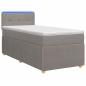 Preview: Boxspringbett mit Matratze mit Kopfteil Taupe 80 x 200 cm Stoff