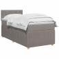 Preview: Boxspringbett mit Matratze mit Kopfteil Taupe 80 x 200 cm Stoff