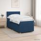 Preview: Boxspringbett mit Matratze mit Kopfteil Blau 80 x 200 cm Stoff