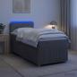 Preview: ARDEBO.de - Boxspringbett mit Matratze mit Kopfteil Taupe 90 x 200 cm Stoff