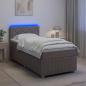 Preview: Boxspringbett mit Matratze mit Kopfteil Taupe 90 x 200 cm Stoff
