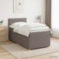 Preview: ARDEBO.de - Boxspringbett mit Matratze Taupe 100 x 200 cm Stoff