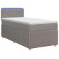 Preview: Boxspringbett mit Matratze Taupe 100 x 200 cm Stoff