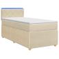 Preview: Boxspringbett mit Matratze Creme 100 x 200 cm Stoff