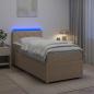 Preview: Boxspringbett mit Matratze Creme 100 x 200 cm Stoff