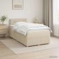 Preview: Boxspringbett mit Matratze Creme 120 x 190 cm Stoff