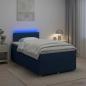 Preview: ARDEBO.de - Boxspringbett mit Matratze mit Kopfteil Blau 120 x 190 cm Stoff