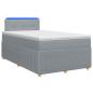 Preview: Boxspringbett mit Matratze Hellgrau 120 x 200 cm Stoff
