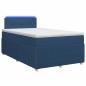 Preview: Boxspringbett mit Matratze mit Kopfteil Blau 120 x 200 cm Stoff