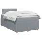 Preview: Boxspringbett mit Matratze Hellgrau 120 x 200 cm Stoff