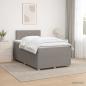 Preview: ARDEBO.de - Boxspringbett mit Matratze Taupe 120 x 200 cm Stoff