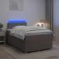 Preview: Boxspringbett mit Matratze Taupe 120 x 200 cm Stoff