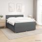 Preview: ARDEBO.de - Boxspringbett mit Matratze Dunkelgrau 140 x 190 cm Stoff