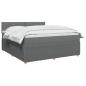 Preview: Boxspringbett mit Matratze Dunkelgrau 140 x 190 cm Stoff