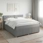 Preview: Boxspringbett mit Matratze Hellgrau 180 x 200 cm Stoff