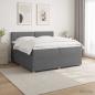 Preview: Boxspringbett mit Matratze Dunkelgrau 200 x 200 cm Stoff