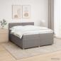 Preview: Boxspringbett mit Matratze Taupe 200 x 200 cm Stoff