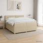 Preview: Boxspringbett mit Matratze Creme 200 x 200 cm Stoff