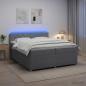 Preview: ARDEBO.de - Boxspringbett mit Matratze Hellgrau 200 x 200 cm Stoff